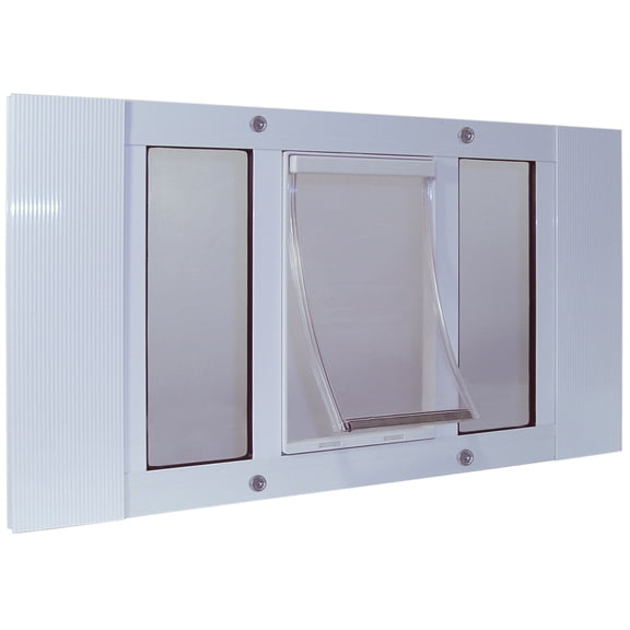 Ideal Pet Aluminum Sash Pet Door for Windows with Flap Size 10.5" x 15", Extra Large
