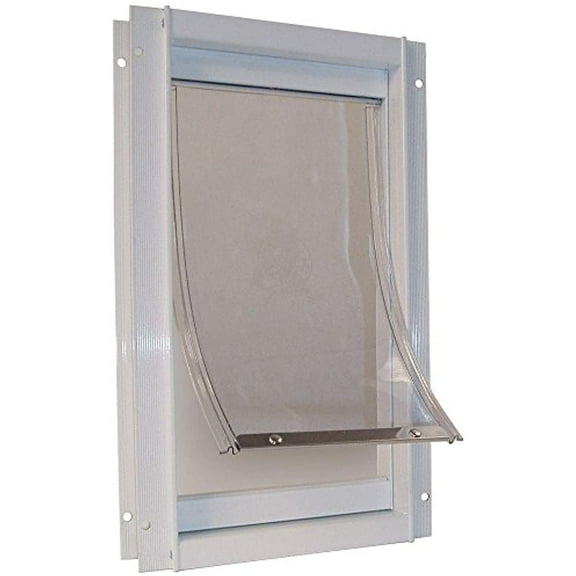 Ideal Pet Deluxe Aluminum Pet Door White, Super Large