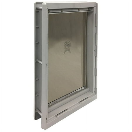 Ideal Pet Products Plastic Dog Door, Gray, X-Large, 2.12"L x 12.43"W x 18.62"H