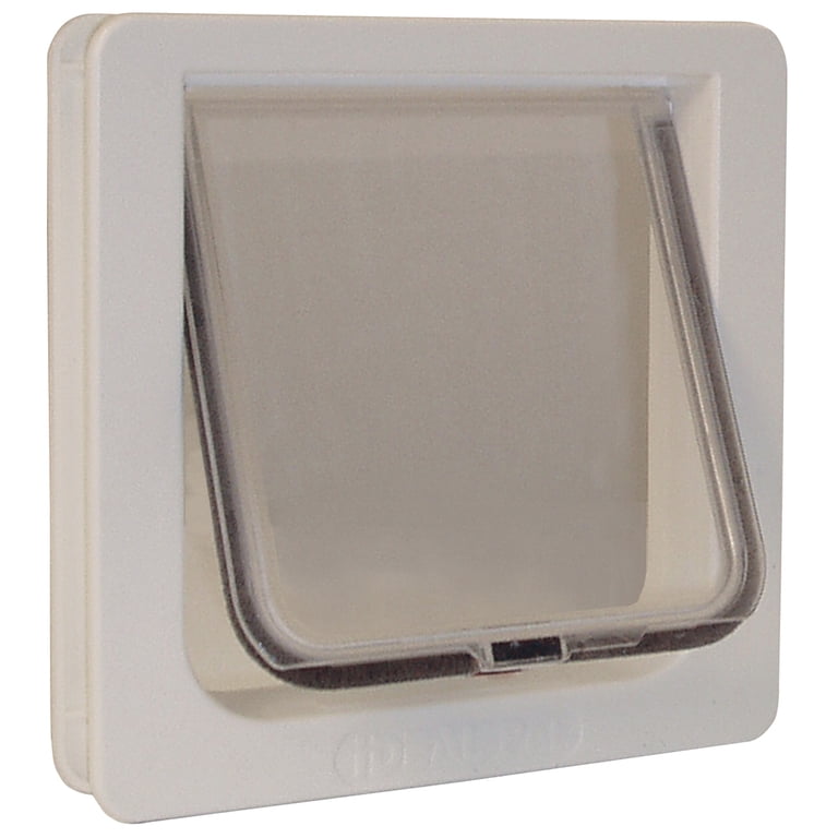 Ideal Pet 4-Way Locking Cat Flap, White photo 1