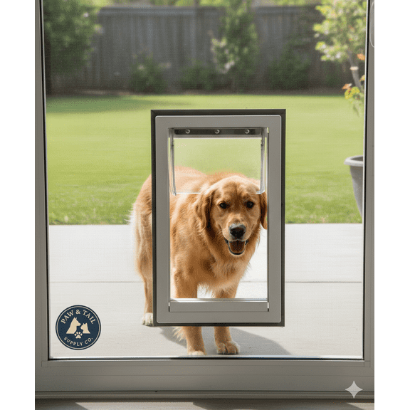 Ideal Pet Products Screen Guard Pet Door Medium White