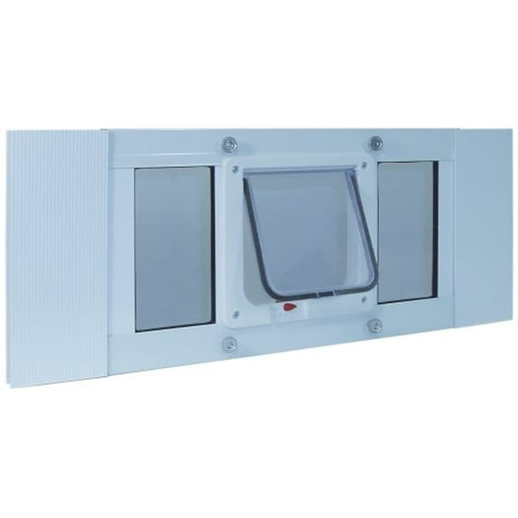 Ideal Pet Sash Window Medium Pet Door for Sash Windows with Unbreakable Lexan Flap, 6-1/4" x 6-1/4"