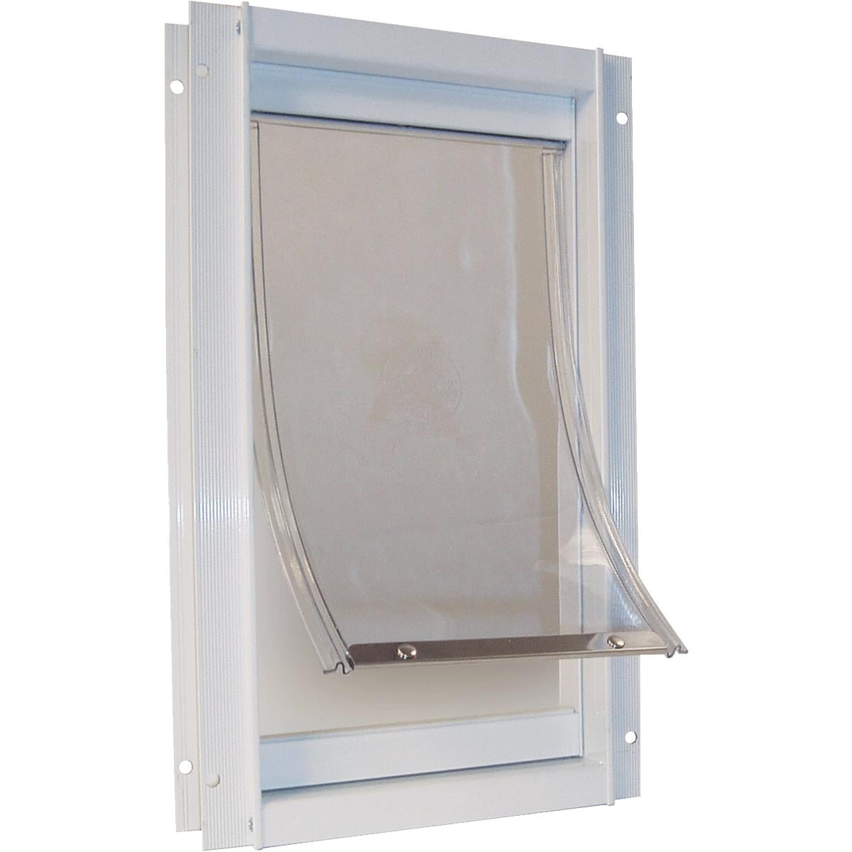 Medium White Thermoplastic Pet Door with Lock