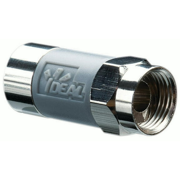 Ideal RG6 F Tool-LESS Compression Connector Gray - 4 Pack (85-069)