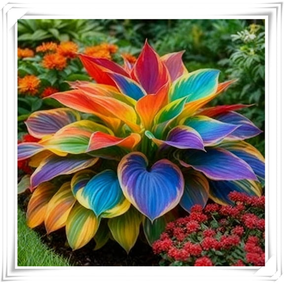 Ideal Rainbow Hostas Planting-Home Decoration-(Non Artificial Ornamental）