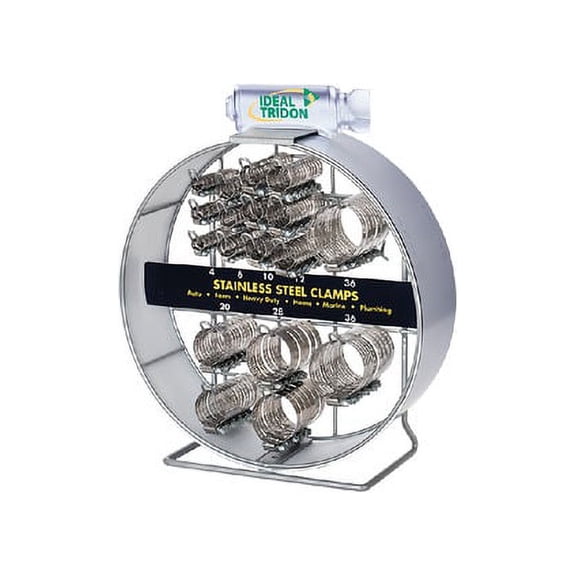 Ideal Technologies 999031674051; Hose Clamp, Display 1/2In 250 Pc Assorted
