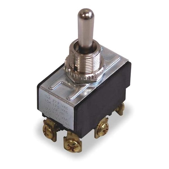 Ideal 774000 Heavy Duty Toggle Switch, DPDT Poles, (On)-Off- (On) Screw, 1.30" x 0.76" x 0.80"