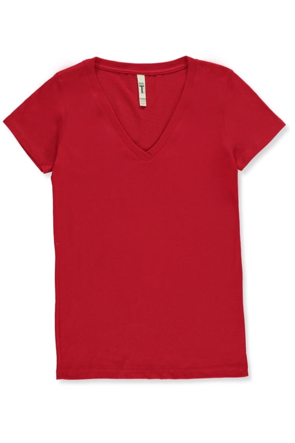 Womens' Next Level V-Neck T-Shirt Color: red Size: m