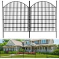 thumbnail image 1 of IdealHouse 15-Panel No-Dig Decorative Garden Fence, 32" H x 24' L Metal Animal Barrier, Rustproof Outdoor Wire Fence for Yard, Patio & Landscape, Curved Top, 1 of 7