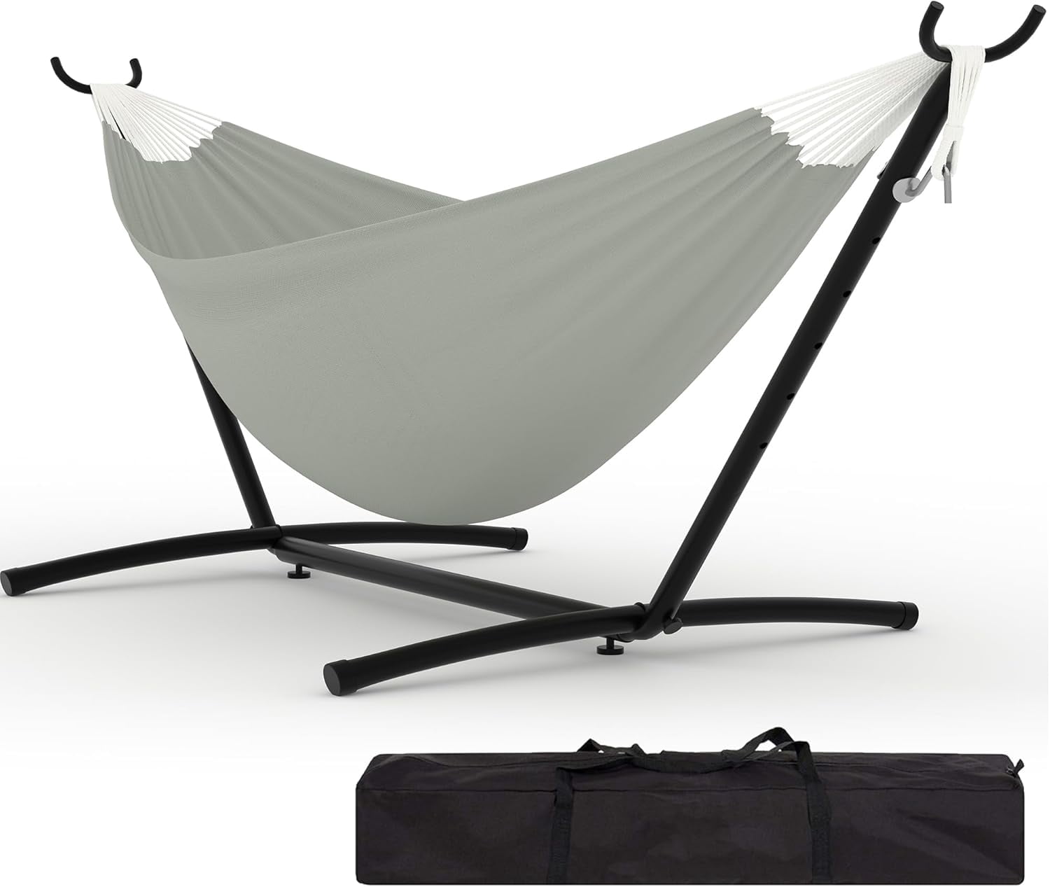 IdealHouse 2 Person Hammocks with Stand for Outside, Double Hammocks Portable Space Saving Heavy-Duty Steel Stand for Indoor Outdoor Patio with Carrying Bag, 450 lbs Capacity