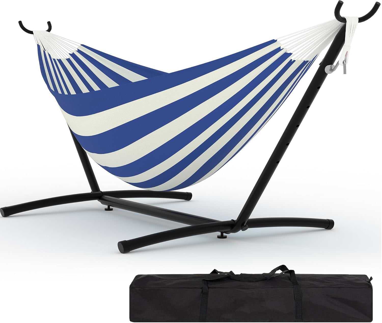 IdealHouse 2 Person Hammocks with Stand for Outside, Double Hammocks Portable Space Saving Heavy-Duty Steel Stand for Indoor Outdoor Patio with Carrying Bag, 450 lbs Capacity