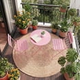 thumbnail image 1 of IdealHouse 3 Piece Patio Bistro Set, Folding Patio Bistro Table and Chairs Set of 2, Outdoor Patio Furniture Set, Metal Structure, No Assembly Need, for Balcony Yard Garden, Pink, 1 of 7