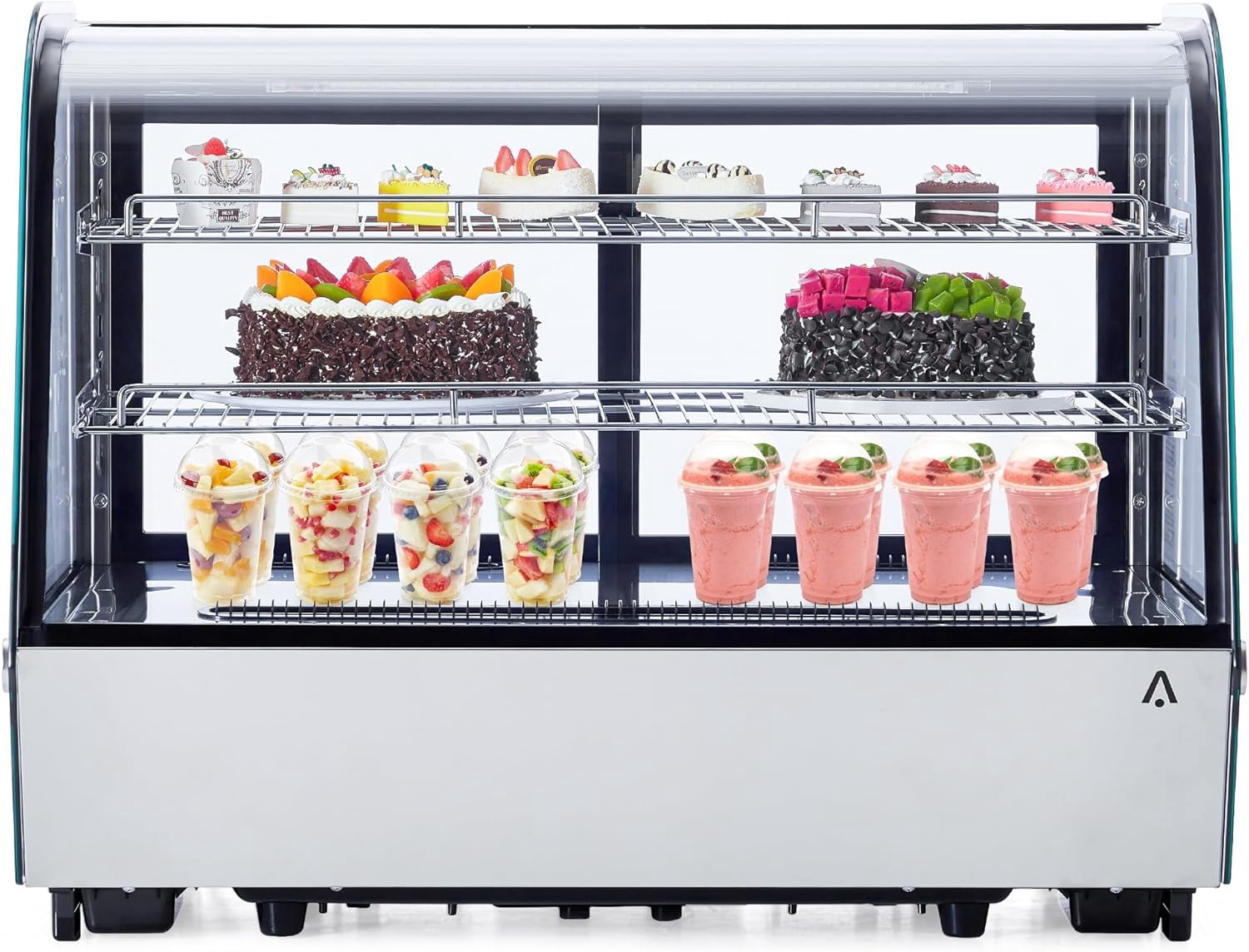 IdealHouse 4.6 Cu. Ft. Commercial Bakery Cake Display Refrigerator, Countertop Pastry Display Case, LED Lighting, Double-Layered Glass