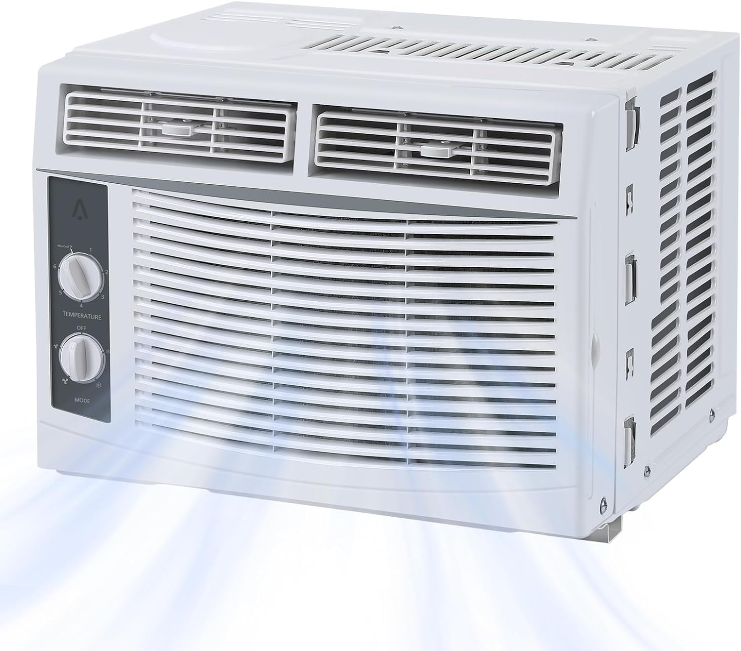 Compact White 5000 BTU Window Air Conditioner with Mechanical Controls