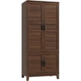 thumbnail image 1 of IdealHouse 72" Armoire Wardrobe Closet with 4 Doors, Hanging Rod & Adjustable Shelves, Freestanding Wooden Clothing Cabinet for Bedroom, Walunt Brown, 1 of 8
