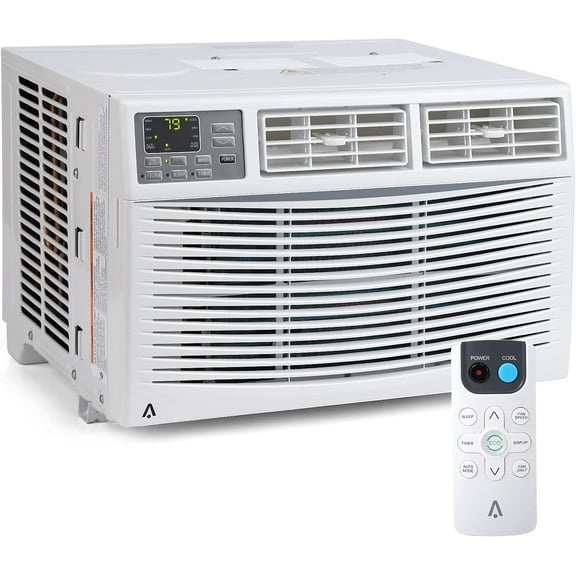 IdealHouse 8000 BTU Window Air Conditioner, Cools Up to 350 Sq. Ft, Cooling, Dehumidifier, 3 Fan Speeds, Smart App Control, Sleep Mode, Easy Installation Kit for Home & Bedro