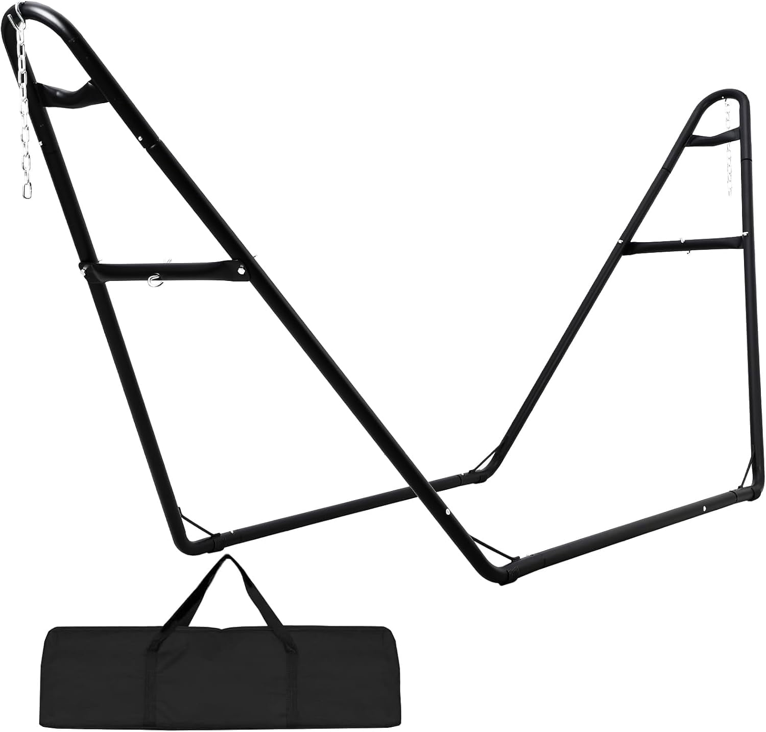 IdealHouse Heavy Duty Portable Hammock Stand for 2 People, Adjustable Outdoor Stand for 9-14Ft Metal Hammocks, Steel Frame for Outdoor Balconies, Porches, Patios, Decks and Backyards