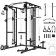 thumbnail image 2 of ULTRA FUEGO Power Cage, Multi-Functional Power Rack With J-Hooks, Dip Handles, Landmine Attachment And Optional Cable Pulley System For Home Gym (Power Cage With LAT Pulldown 2 of 9