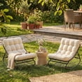 thumbnail image 1 of IdealHouse Rocking Papasan Chair 2 PCS, Outdoor Rocker Chair with Thick Waterproof Cushion, 300lbs Heavy Duty Metal Patio Rocking Chair for Garden, Porch, Nursery, Silla Mecedora para Adulto-Beige, 1 of 9