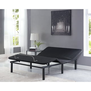 IdealBase marco de cama de 14 pulgadas, marco de cama plegable resistente,  marco de cama de capacidad de 600 libras-Bed Size:Queen,Color:Black 