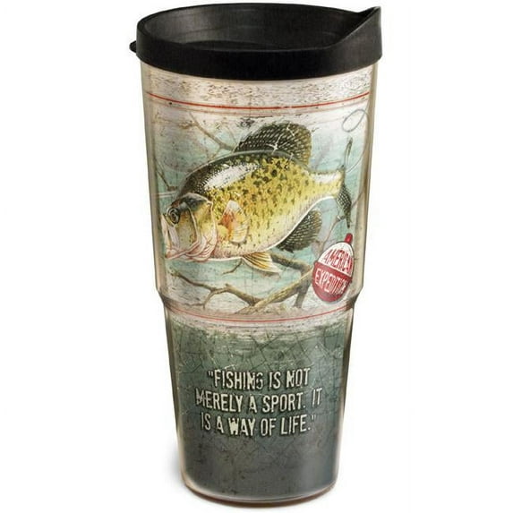 Ideaman TUMB-744 24 oz. Two Tier Tumbler, Fishing Hole Crappie