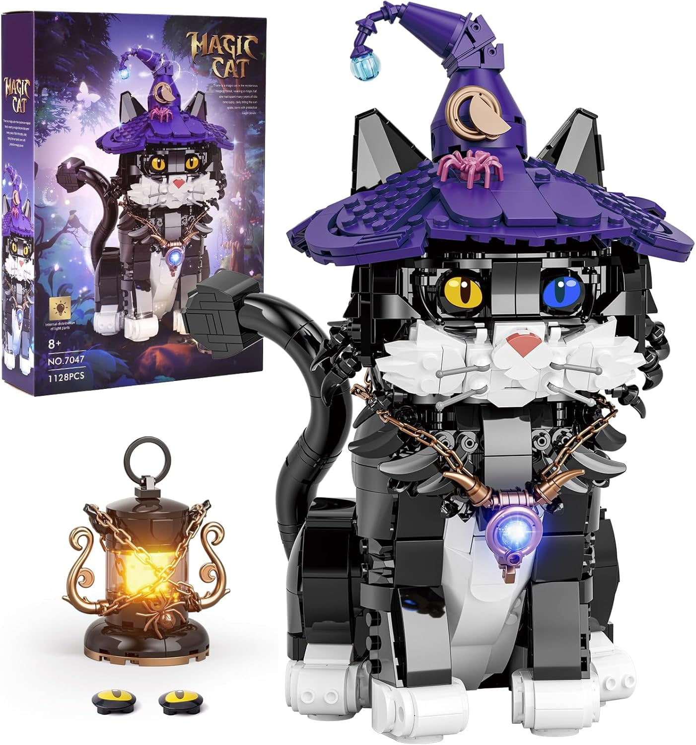 Ideas Harry Magic Cat Animal Building Set, Compatible with Lego Adults Collectible MOC Cat Model STEM Potter Toy for Home Decor,Creative Gift for Kids Boys & Girls 8-16 (1128 PCS)