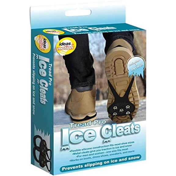 Ideas In Motion  Tread Pro Unisex Ice Cleats One Size Fits All, Black