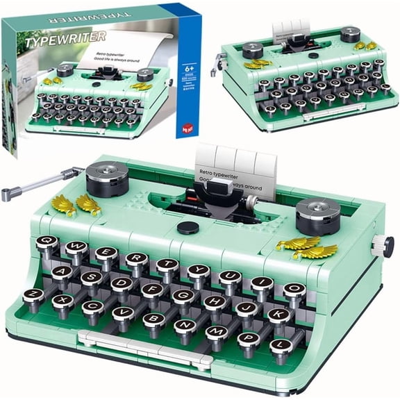Ideas Retro Typewriter Building Blocks Toys Model,STEM Building Idea Set,820PCS