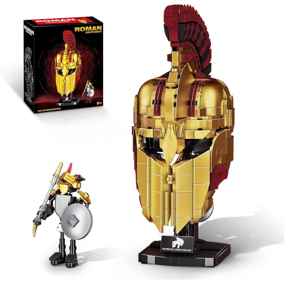 Ideas Roman Centurion Helmet Building Set, Collectible Cool Soldier Helmet Home Display Model, Compatible with Lego for Adults, STEM Gift Toy for Teens Boys 14 (850 PCS)