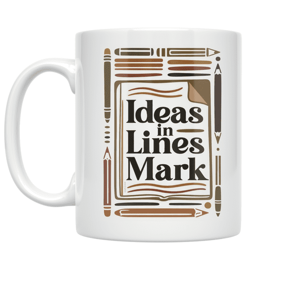 Ideas in Lines Mark - Sketchbook Artist - 11 oz Ceramic Coffee Mug