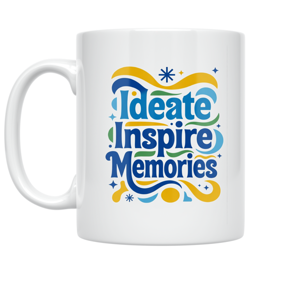 Ideate Inspire Memories - Creative Thinker - 11 oz Ceramic Coffee Mug