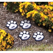 Ideaworks 3.75 Dog Paw Print LED Path Lights Garden Statue, Solar 4 Count
