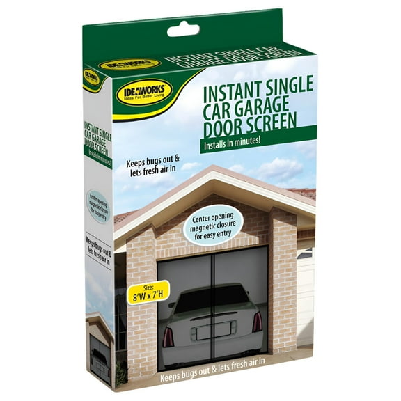 Ideaworks 8' x 7' Garage Screen Door with Instant Barrier to Insects