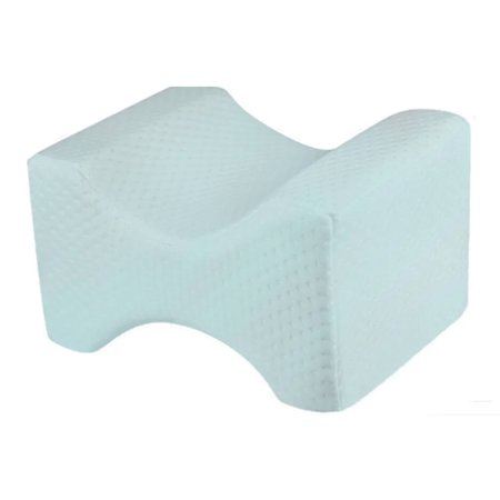 Ideaworks - Contoured Knee Pillow for Side Sleepers Soft-Fiber Relief Spine Lower Back - Blue 0.9lb