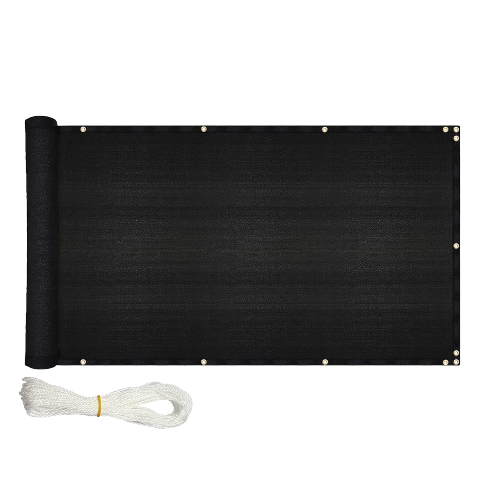 Ideaworks - Deck & Fence Outdoor Garden Patio Privacy Screen - Black 15' x 3' ft