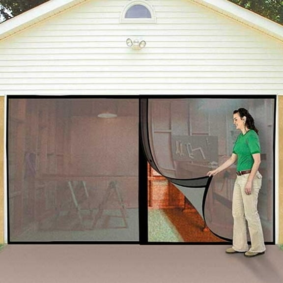 Ideaworks RET4869 Double Garage Door Screen for Quick In And Out