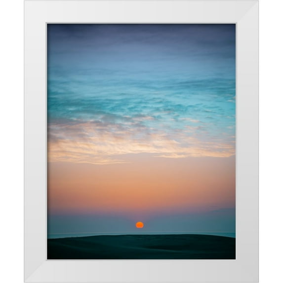 Ideharayuki 12x14 White Modern Wood Framed Museum Art Print Titled - Dune In Japan 01