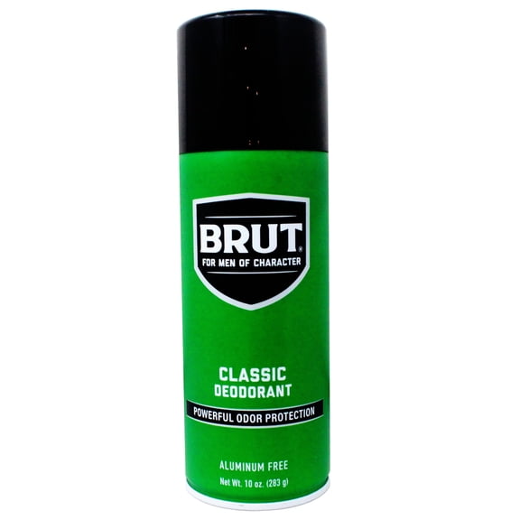 BRUT Classic Deodorant Spray, Powerful Odor Protection for Men, Aluminum Free, 10 OZ