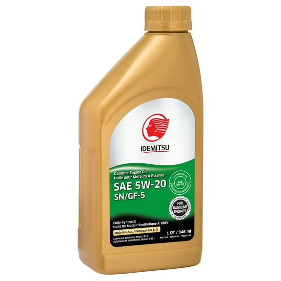 Idemitsu 30010091-75000C020 Full Synthetic 5W-20 SN/GF-5 Engine Oil, 1 Quart