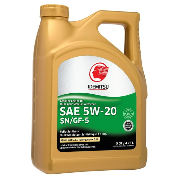 Idemitsu 30010091-95300C020 Full Synthetic 5W-20 SN/GF-5 Engine Oil, 5 Quart