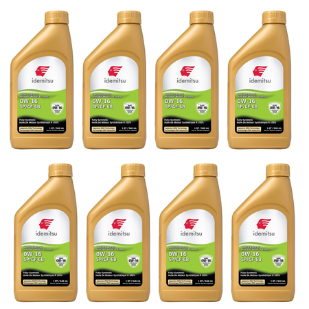 Idemitsu Full Synthetic 0W-16 Engine Oil SP/GF-6B (30013013-75000C020) Pack of 8