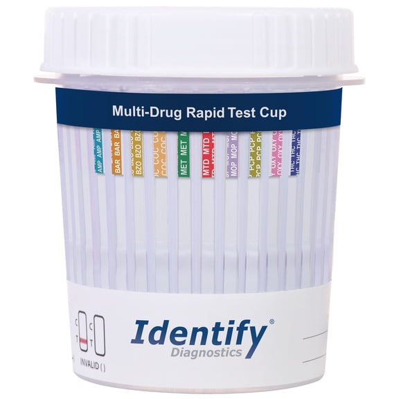 Identify Diagnostics 10 Panel Drug Test Cup - 5 Pack - CLIA Waived Instant Urine Drug Test Kit