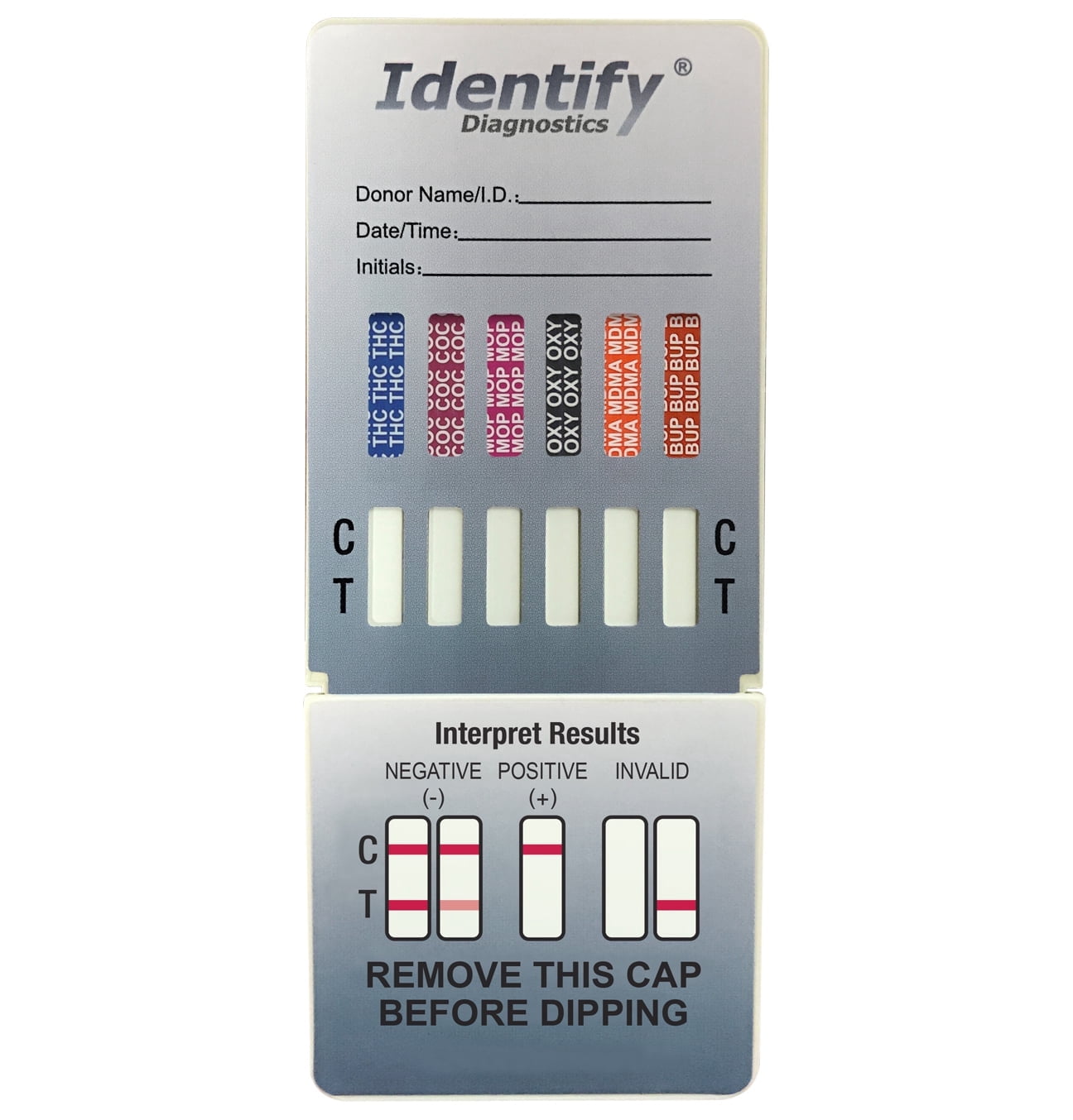 Identify Diagnostics 12 Panel Drug Test Dip Card - 25 Pack - CLIA ...