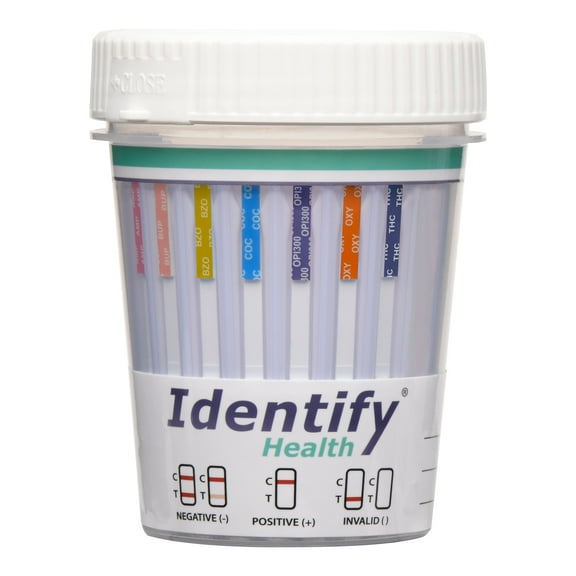 Identify Health 7 Panel Drug Test Cup - 25 Pack - CLIA Waived Instant Urine Drug Test Kit