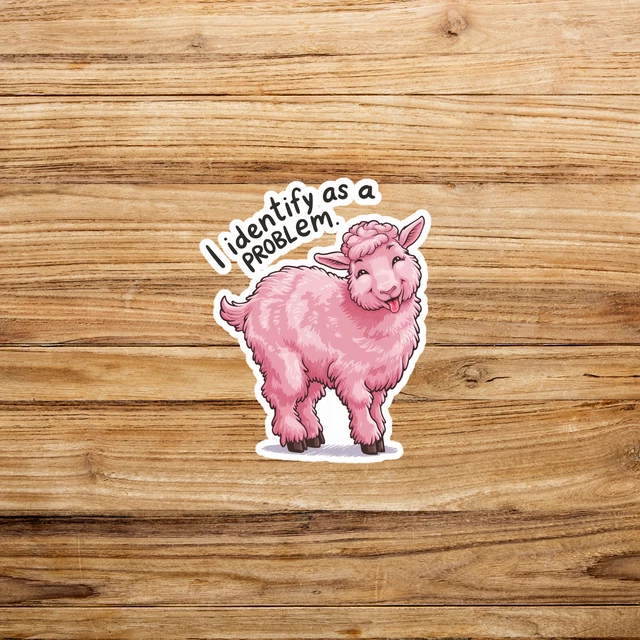 Identify As A Problem Pink Sheep Motivational Sticker Decalphone Decal ...