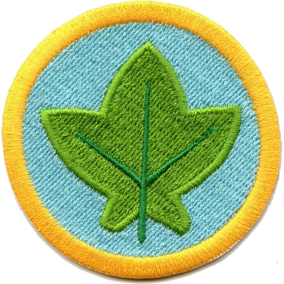Identifying Leaves Merit Badge Embroidered Iron on Patch
