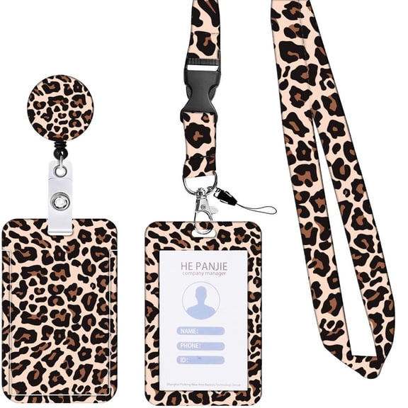 Identity Card Holder with Lanyard Retractable Badge Holder for Office School