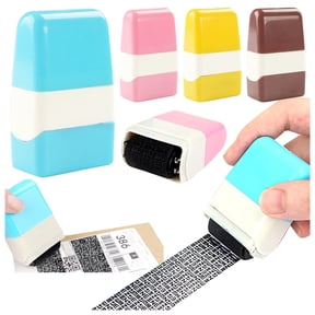 Identity Guard Roller Stamp for Personal Documents, Privacy Security Roller for Id Cards, Address Blockout Stamp with 3Ml Ink, Anti-Theft Rolling Stamper for Home & Office Use, 1X Roller Stamp