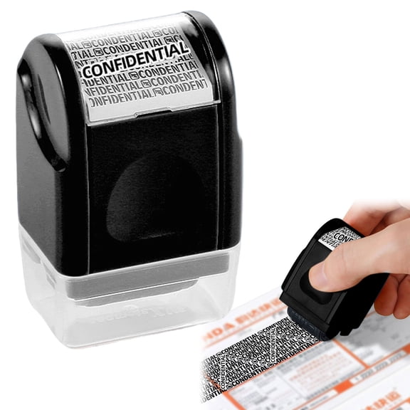 Identity Protection Roller Stamp Identity Theft, Confidential, Privacy Roller Stamp Information Blocker for ID Account Data Address Security(Blue)