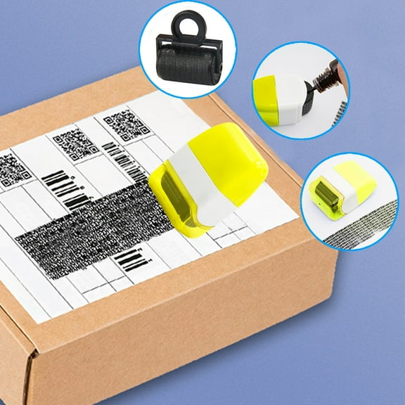 Identity Protection Roller Stamp Pen – Identity Theft Guard, Data Concealer, Ergonomic Ink Roller, Portable for Documents & Mail